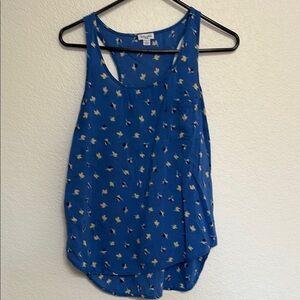 Splendid Blue and Yellow‎ Relaxed Sleeveless Tank Top